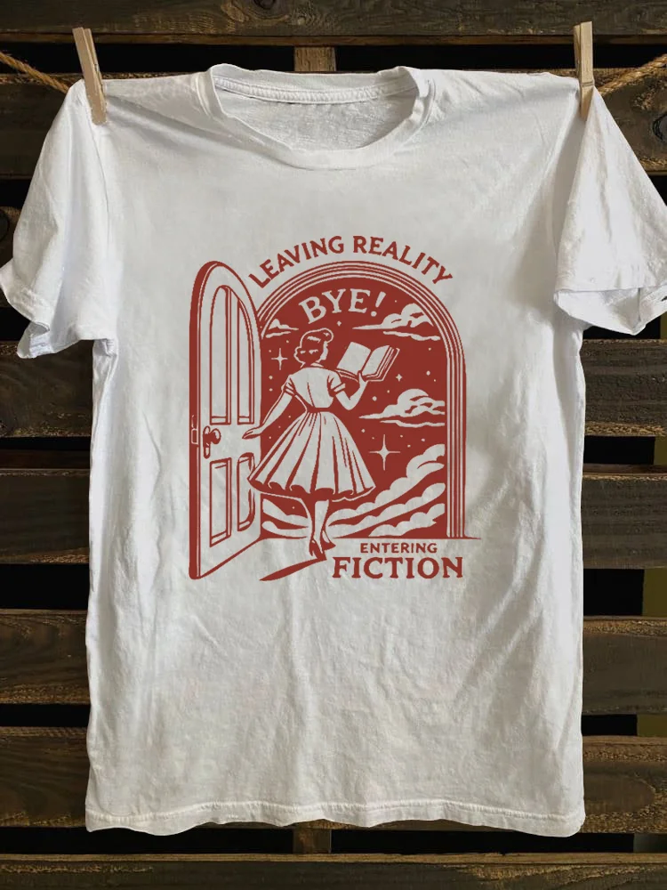Teecade Teecade Leaving Reality Entering Fiction T-shirt