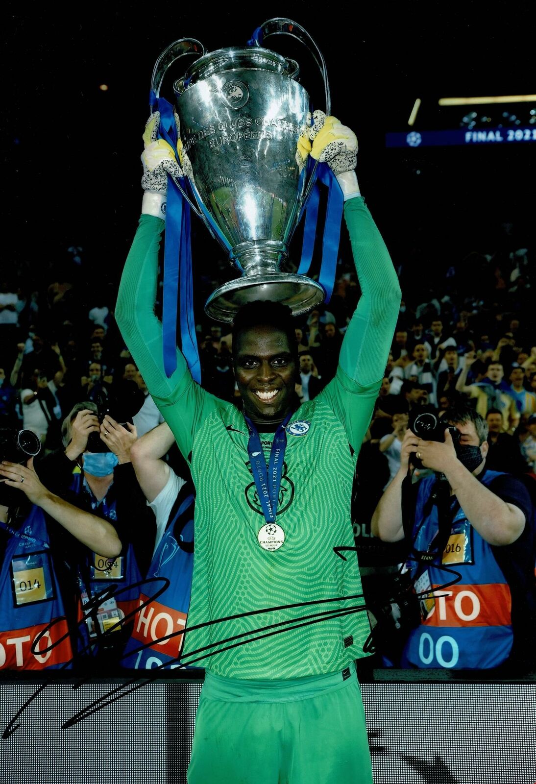 Edouard Mendy Signed 12X8 Photo Poster painting Chelsea F.C. Genuine Signature AFTAL COA (9084)