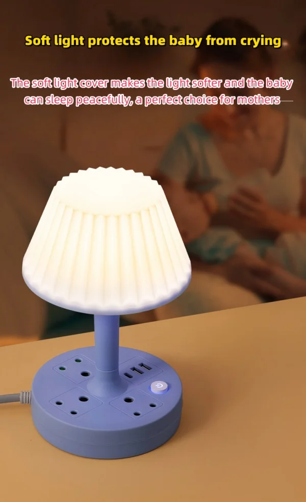 Multifunctional Desk Lamp Charging Multi-hole Socket Night Light