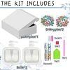 A Set of Two Multifunctional Diamond Painting Reusable Liquid Bottles DIY Special Shaped Drill Craft Kits