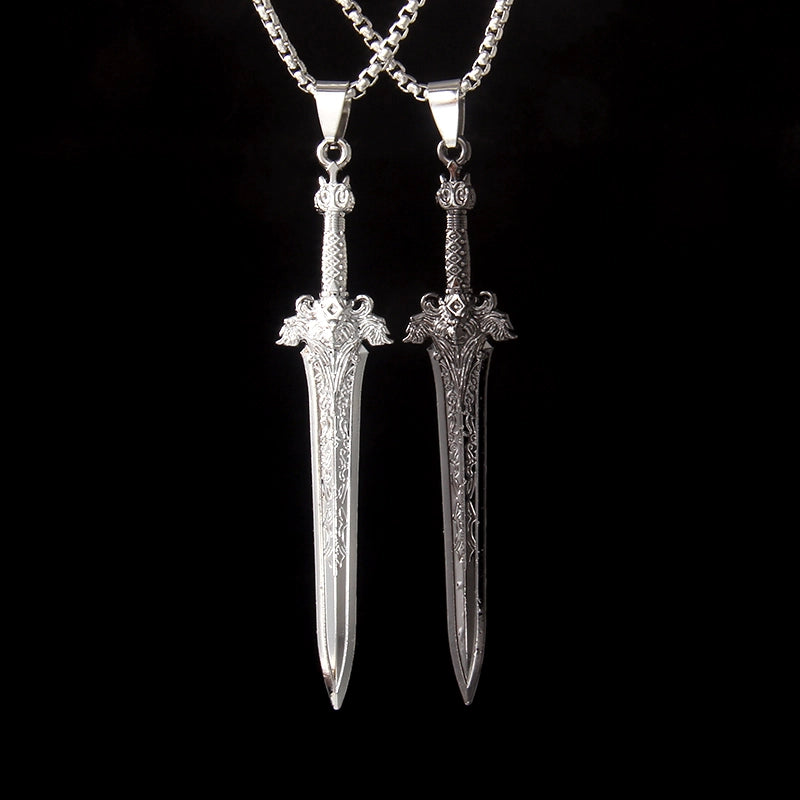 LION Sword Stainless Steel Necklace