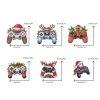 (US Local)6PCS  Xmas DIY Crystal Refrigerator Magnet for Decor (Game Controller)