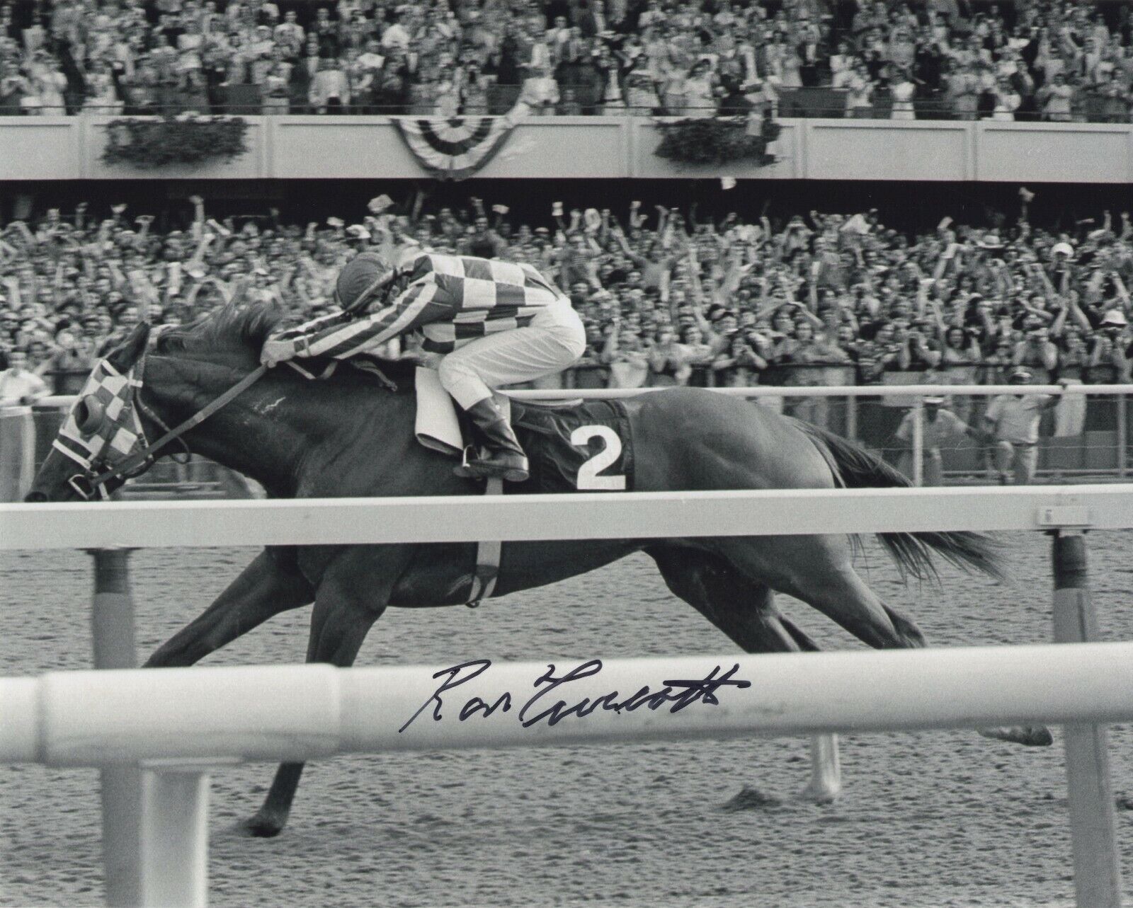 RON TURCOTTE SIGNED AUTOGRAPH TRIPLE CROWN SECRETARIAT 8X10 Photo Poster painting #2