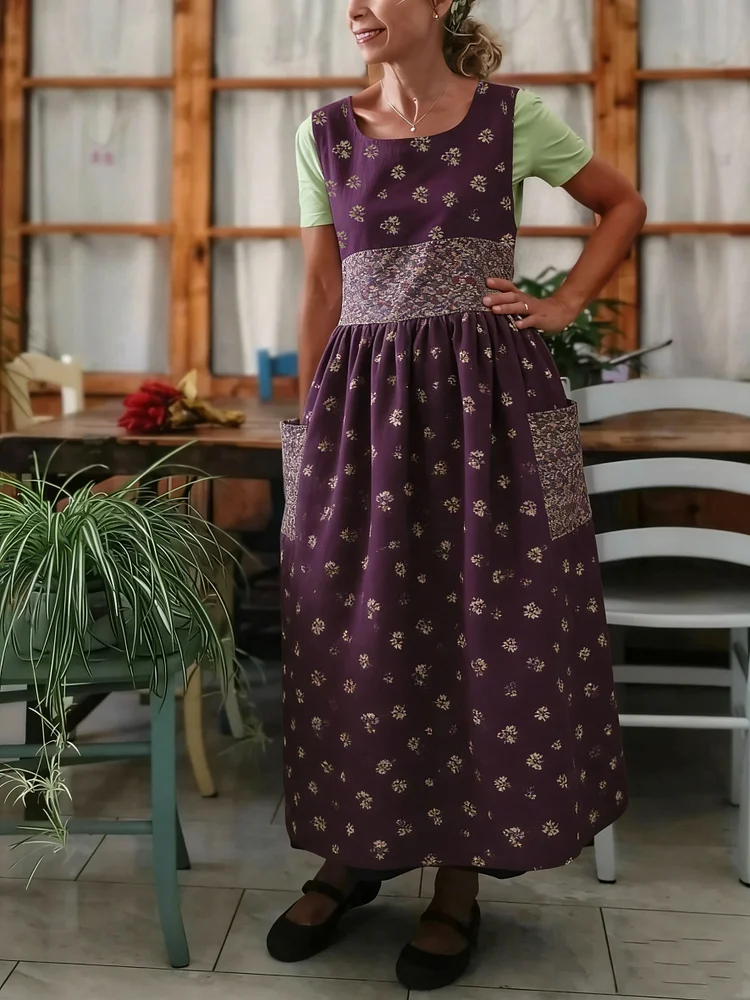 Color Block Print Apron