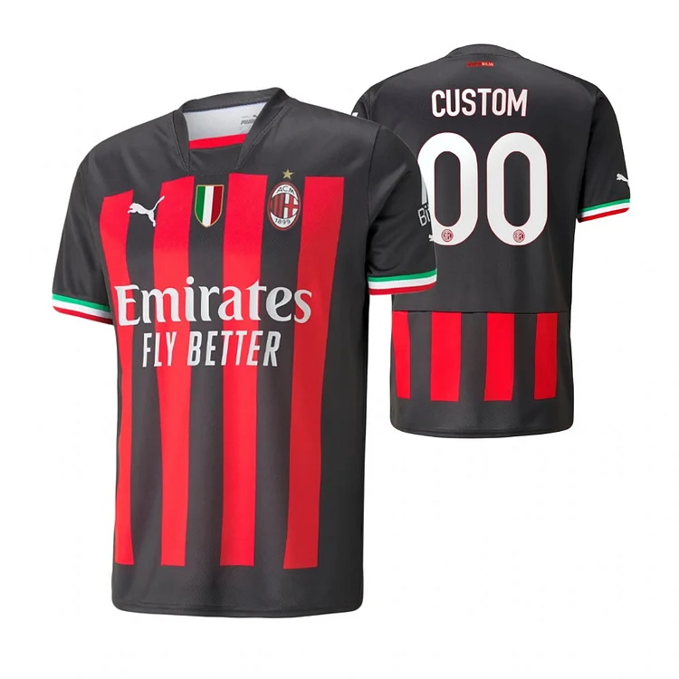 AC Milan Home Shirt Kit 2022-2023 ( Printing Your Name )