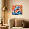 DIY Pre-Framed Dolphin Button Art Canvas Kit