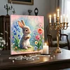 Framed Diamond Painting - Full Round Drill - Rabbit (25x25cm)