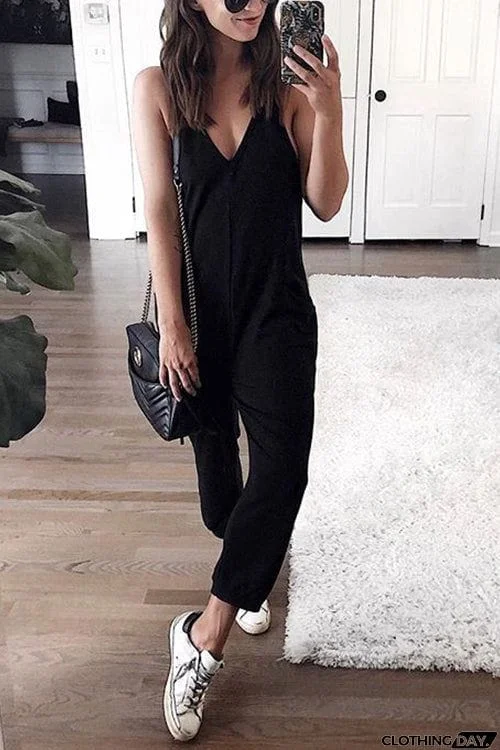 Pockets Slip Jumpsuit