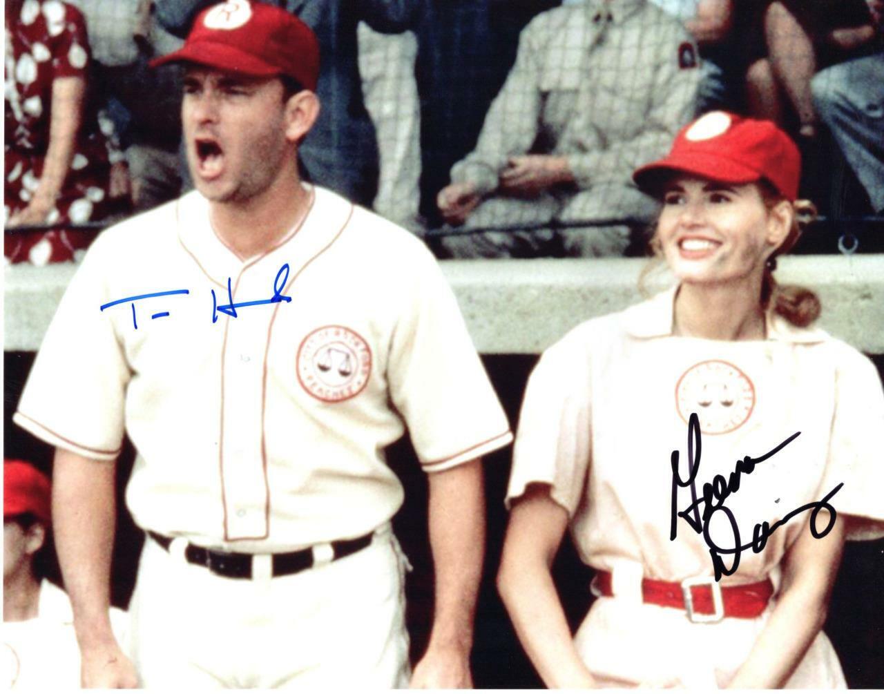 Geena Davis Tom Hanks signed 11x14 Photo Poster painting Picture autographed Pic includes COA