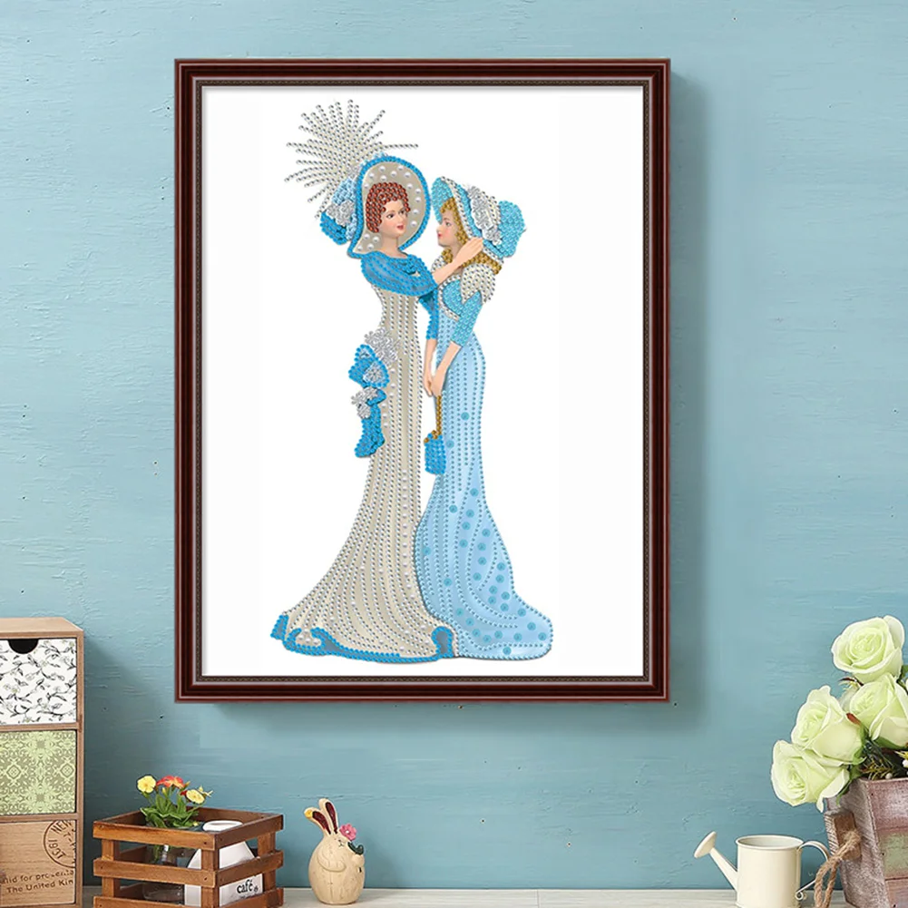 Diamond Painting - Partial Special Shaped Drill - Elegant Lady(30*40cm)