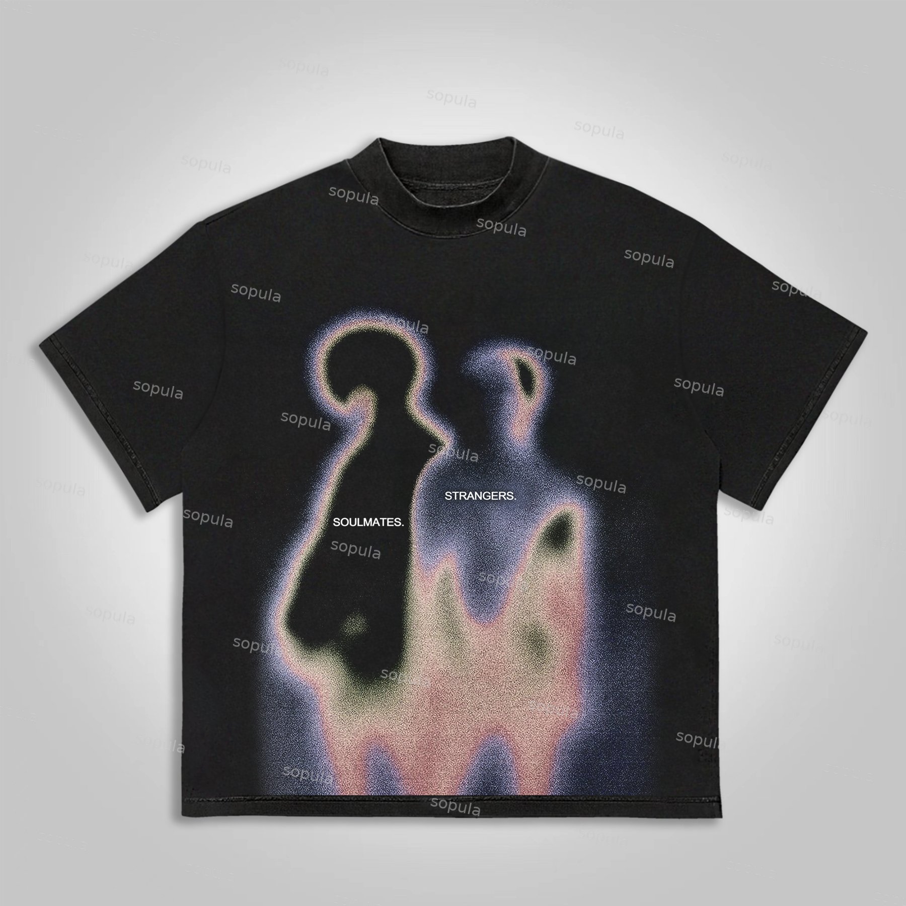 Sopula Street Portraits Soulmates Strangers Prints Cotton T-Shirt