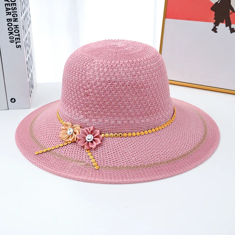 Large brim UV protection sun hat straw hat