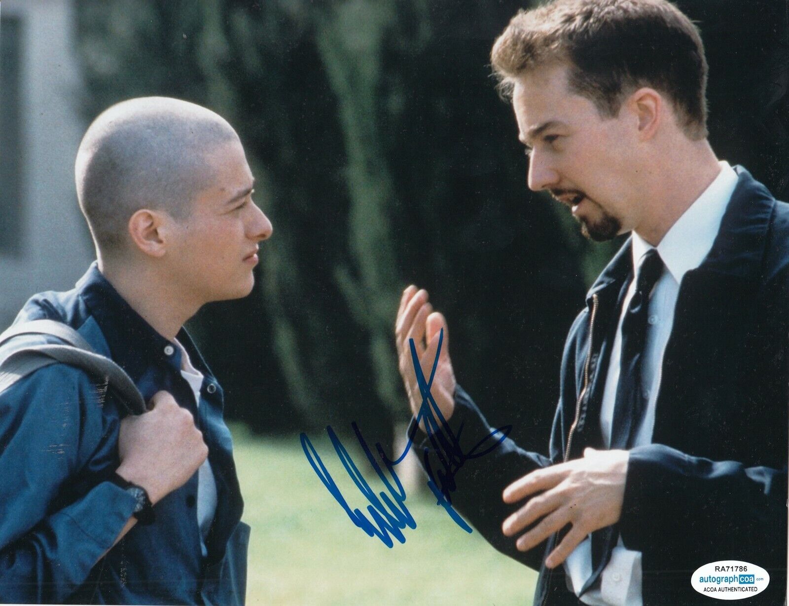 EDWARD FURLONG signed (AMERICAN HISTORY X) Movie 8x10 Photo Poster painting *Danny Vinyard* ACOA