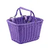Bike Front Basket with Handles Cute Square Bicycle Basket for Kids Adult Bikes
