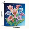 DIY Pearl Painting Calla Lily for Home Wall Decor with Frame(25x25cm)