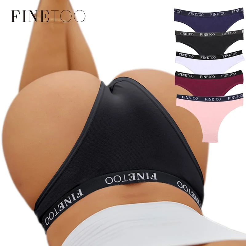 FINETOO Cotton Brazilian Panties Women M-XL Low-Rise Underwear Ladies Soft Underpants Female Panty Lingerie Cotton Panties 2021