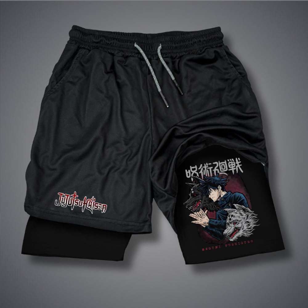 Casual Anime Printed Sports Shorts