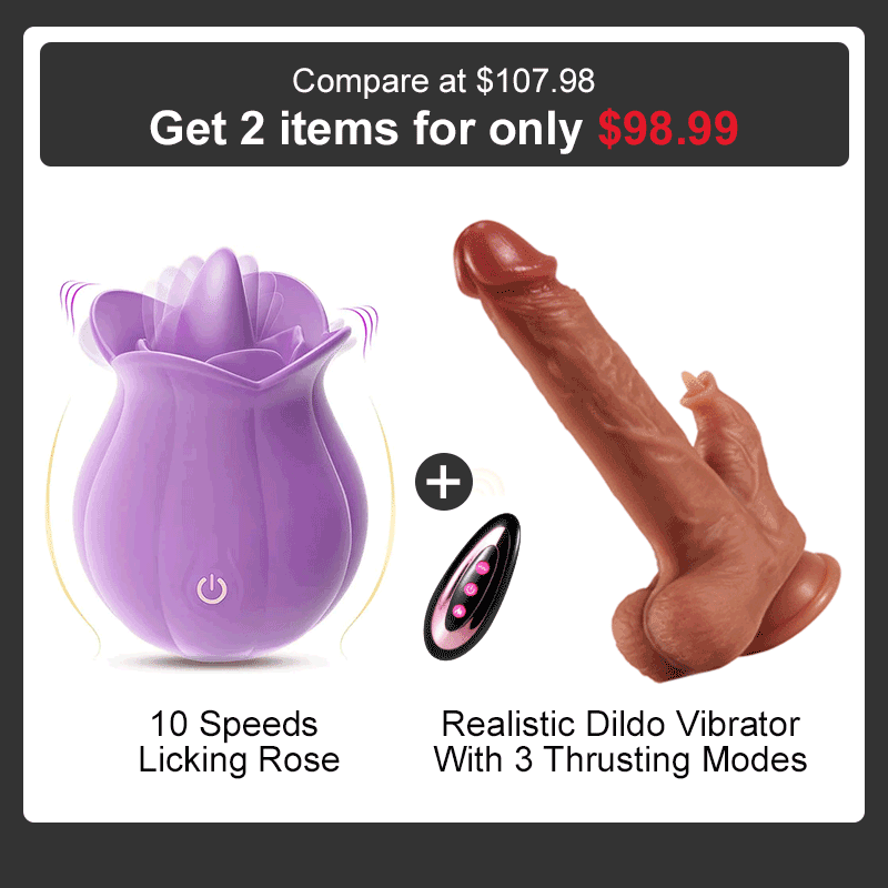 10 Speeds Rose Vibrator With Tongue