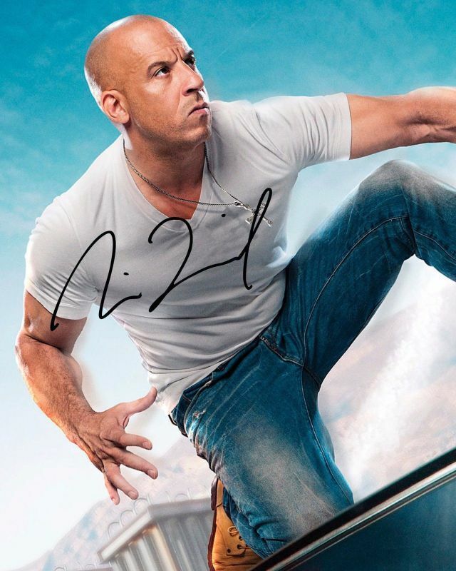 Vin Diesel - Fast & Furious Autograph Signed Photo Poster painting Print