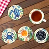 8Pcs Diamond Painting Wooden Marine Life Coaster Diamond Art Kit w/ Holder No-Slip Decor