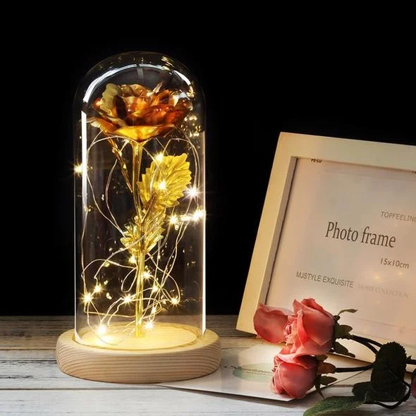 Personalized Flower Nightlight Eternity Rose LED light Valentine's Day Gift