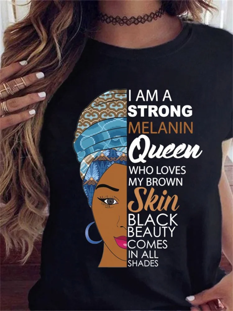 I Am A Strong Melanin Queen Juneteenth Shirt