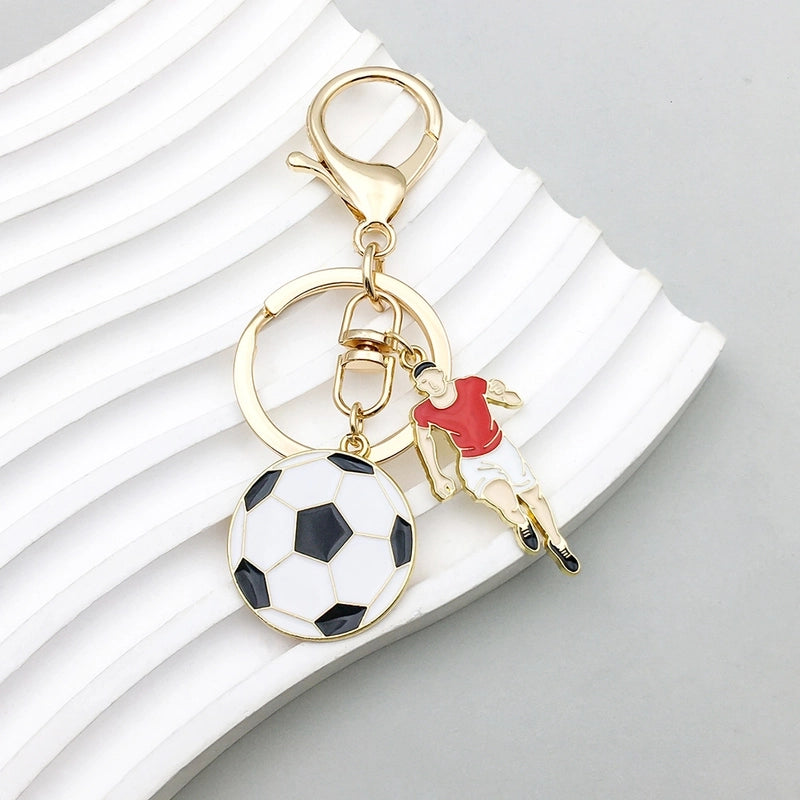 Classic Style Sports Football Football Player Zinc Alloy Unisex Bag Pendant Keychain