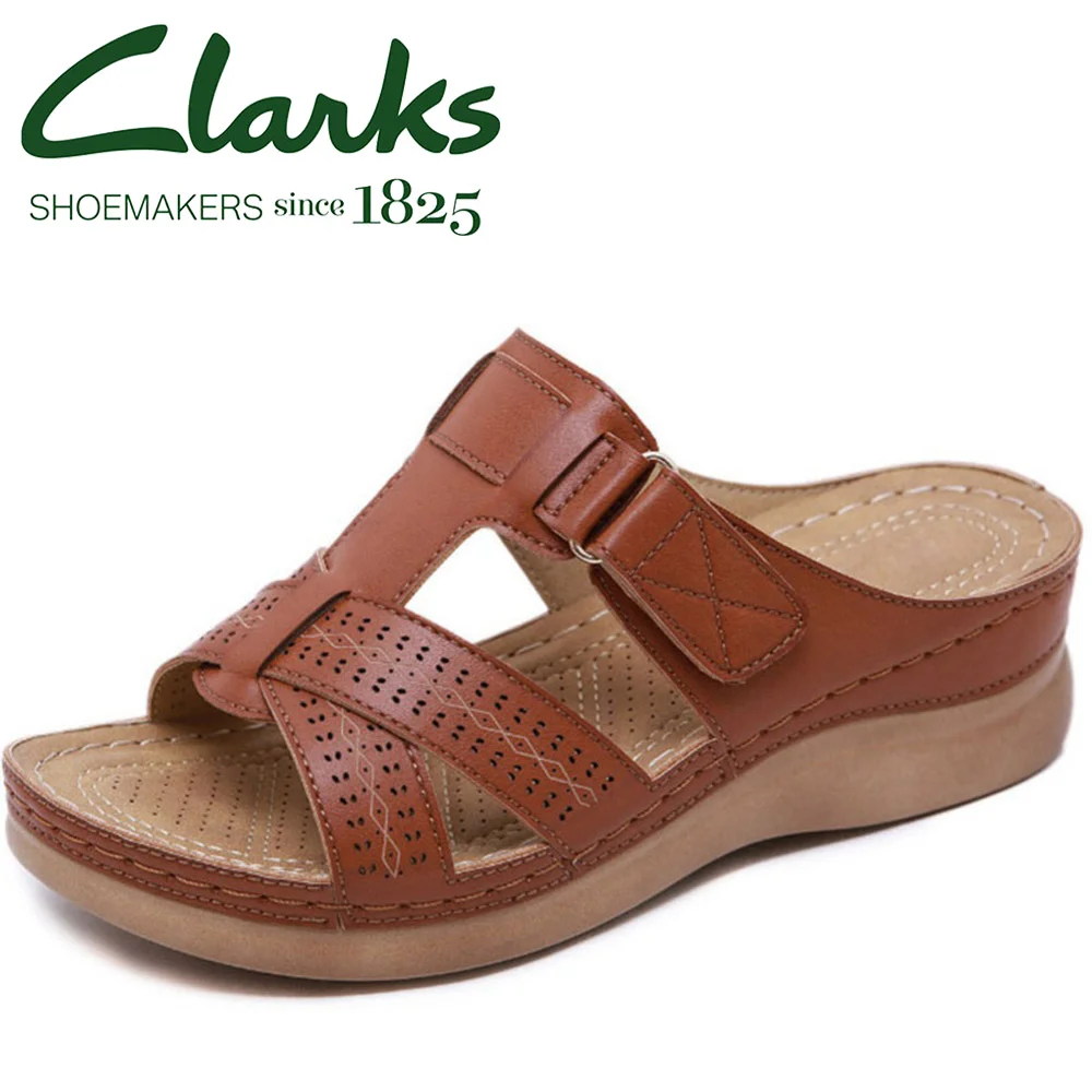 Last Day 49% OFF Clarks Women Premium Leather Orthopedic Sandals