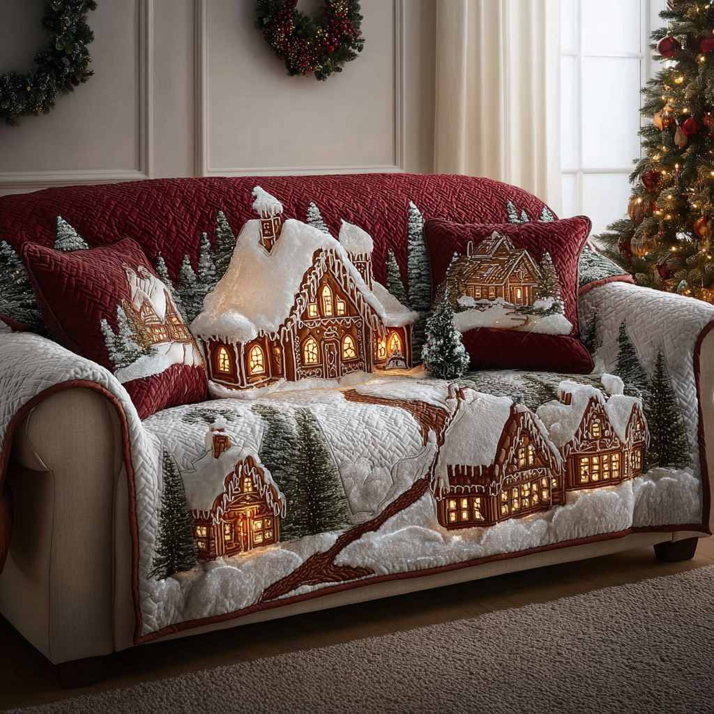 Holiday Cottage Quilted Sofa Cover NCU0DK11475 everthome