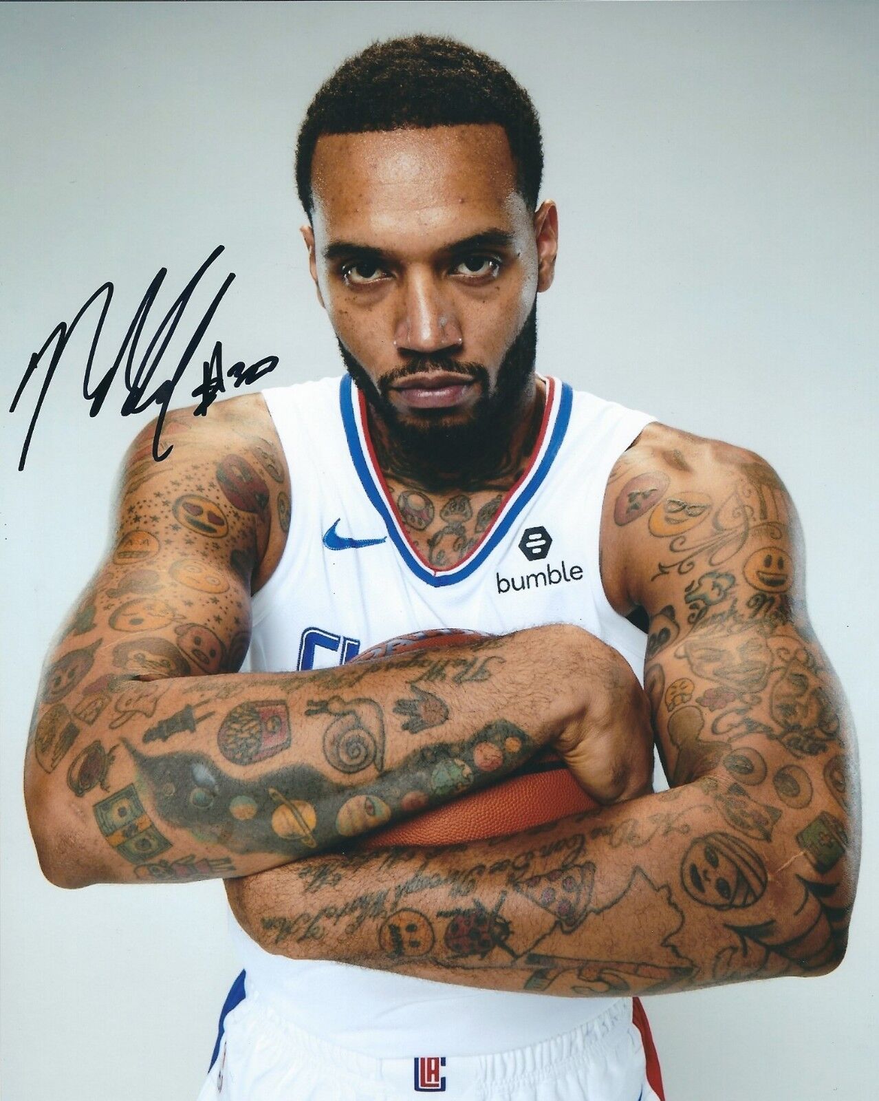 Signed 8x10 MIKE SCOTT Los Angeles Clippers Autographed Photo Poster painting w/COA