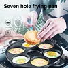7-Cup Cast Iron Egg Frying Pan Non Stick Pancake Pan Omelet Pan Egg Cooker