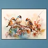 (60*40cm)Branch Birds Flowers - Full Round Drill Diamond Painting