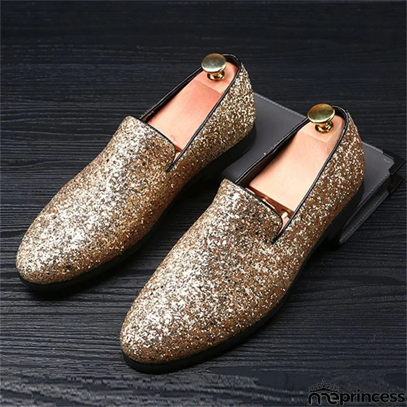 Men's Fashion Glitter Party Dress Shoes