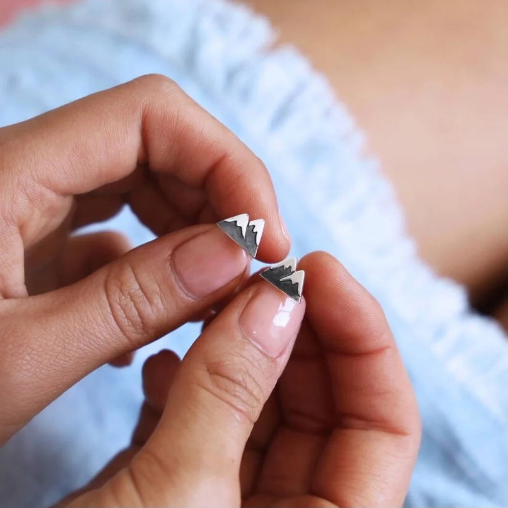 Snow Capped Mountain Earrings