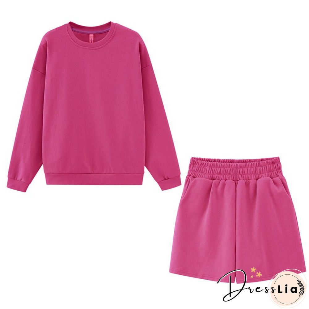 Toppies Autumn Shorts Set Women Tracksuits Oversize Sweatshirts High Waist Shorts Female Two Piece Set