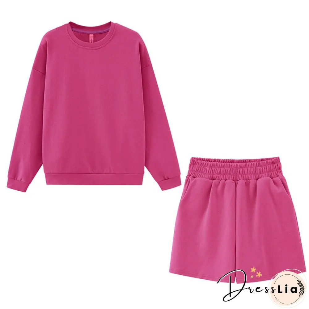 Toppies Autumn Shorts Set Women Tracksuits Oversize Sweatshirts High Waist Shorts Female Two Piece Set