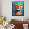 Tiger Cub - Rundbohrer Diamantmalerei - 45*55cm (partieller Bauchbohrer)