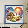 Heart-Shaped Flowers-11CT Stamped Cross Stitch 40*40cm/15.75*15.75in tapestrymarket