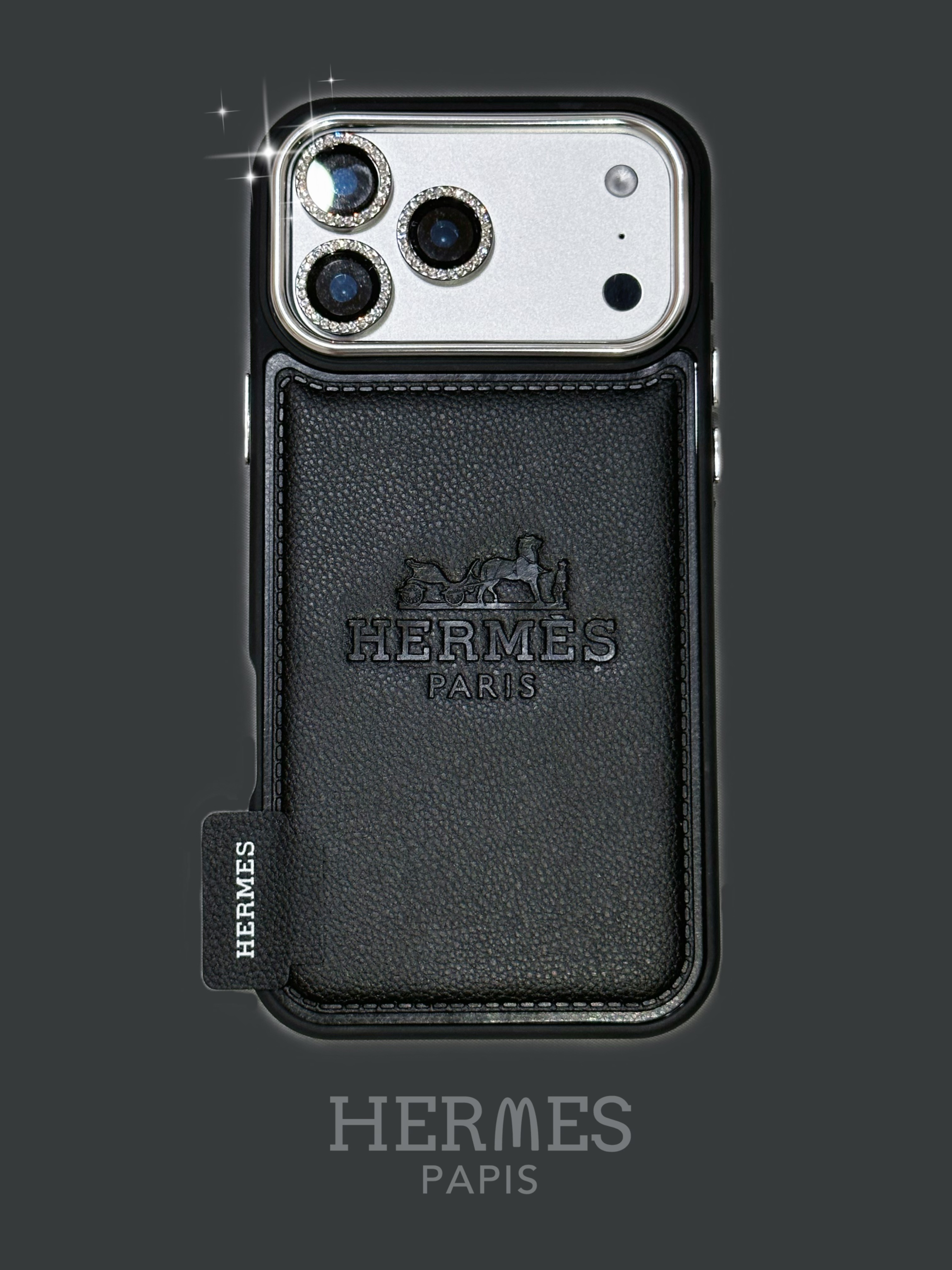 Luxury Hermes Genuine Leather Case for Apple iPhone