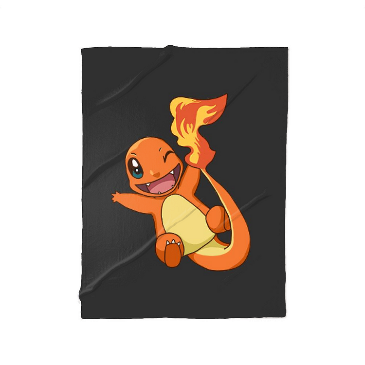 Happy Charmander Pokemon Fleece Blanket