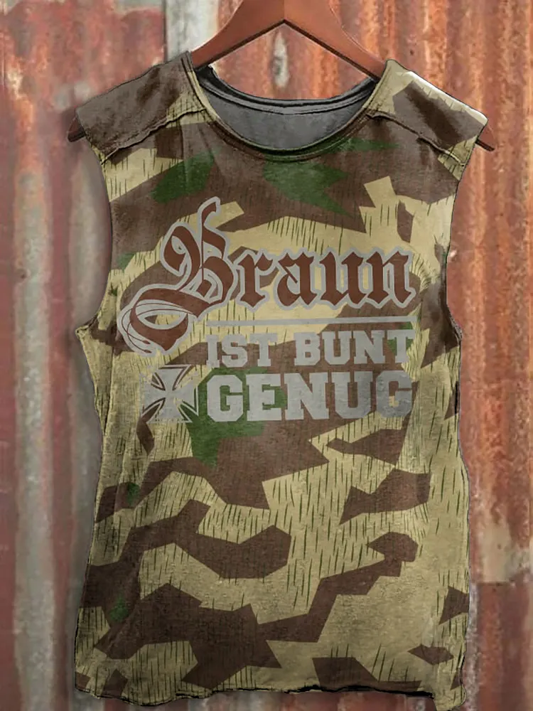 Herren Braun ist bunt genug bedruckte Schl&auml;ger weste
