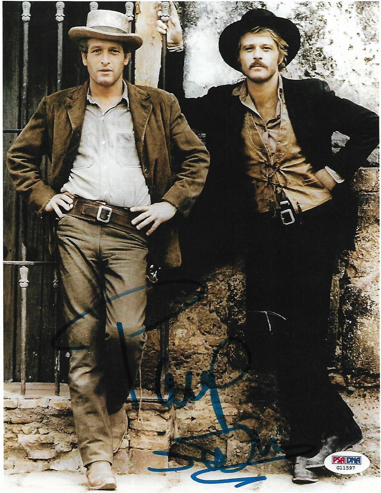 Paul Newman & Robert Redford Autographed 8.5 x 11 Signed Photo Poster painting PSA/DNA COA