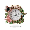 DIY Butterfly Hummingbird Acrylic Diamond Painting Clock Desktop Ornaments