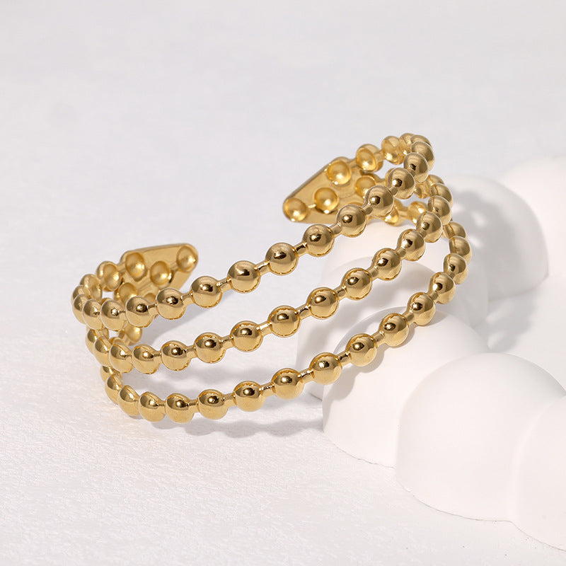 Geometric Lines Simple Cold Style Bracelet Niche Stainless Steel Bracelet For Women