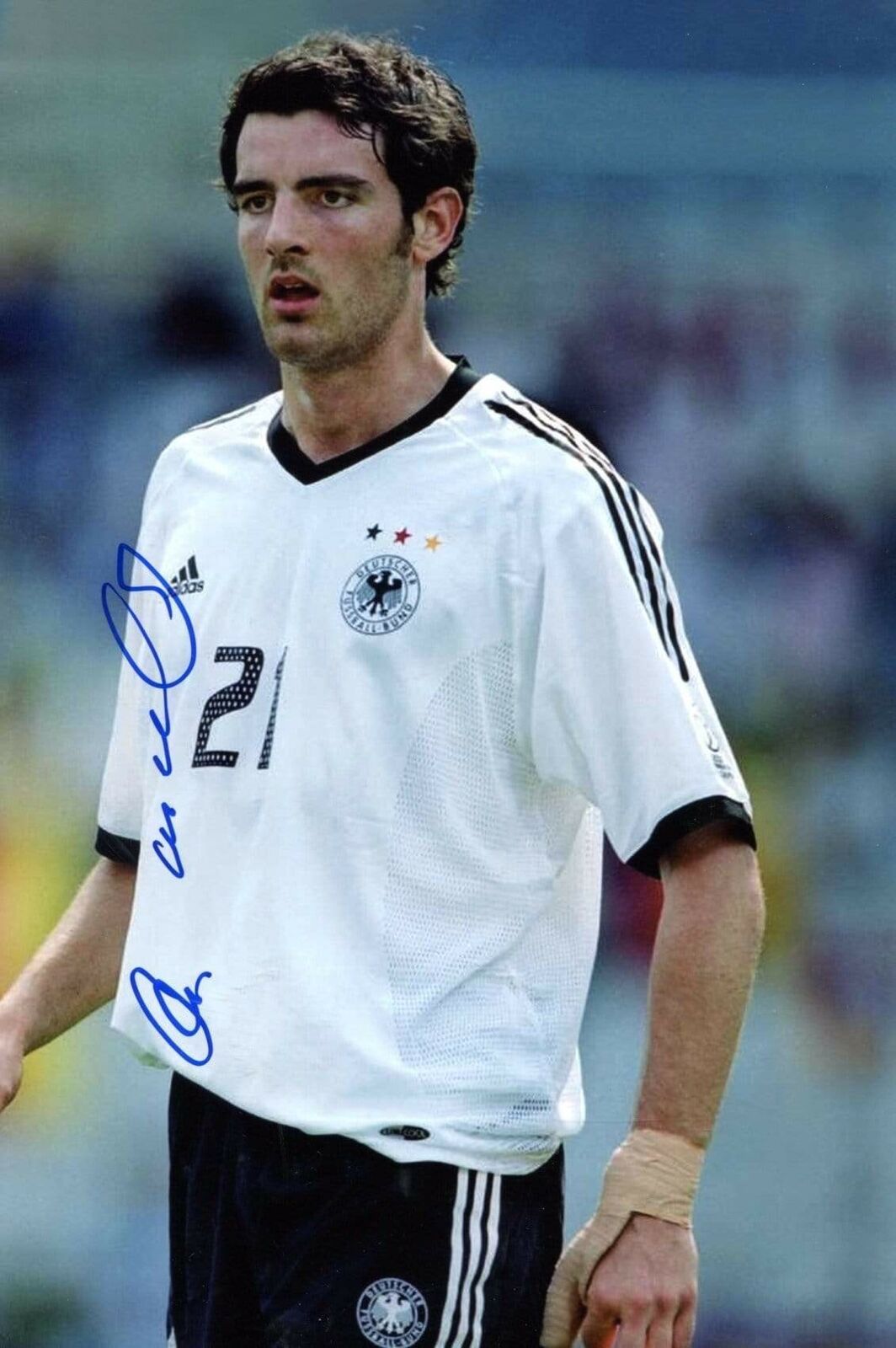 SOCCER Christoph Metzelder GERMAN NATIONAL TEAM autograph, signed Photo Poster painting