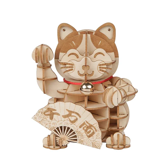 Rolife Plutus Cat Model 3D Wooden Puzzle TG303 | Robotime Online