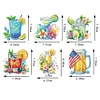 (US Local)6Pcs Acrylic Wine Glasses Diamond Painting Fridge Magnet for Adults Beginners Craft Kit