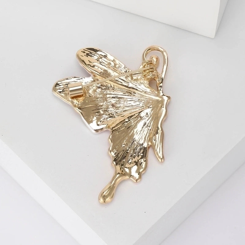 Minimalist Pin Butterfly Alloy Inlay Zircon Women’s Brooches