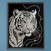 Upgrade Pearl Tiger Premium 5D Diamond Painting Kit Black & White Pearls painting Sparkling Special Shaped Diamond painting 30*40CM
