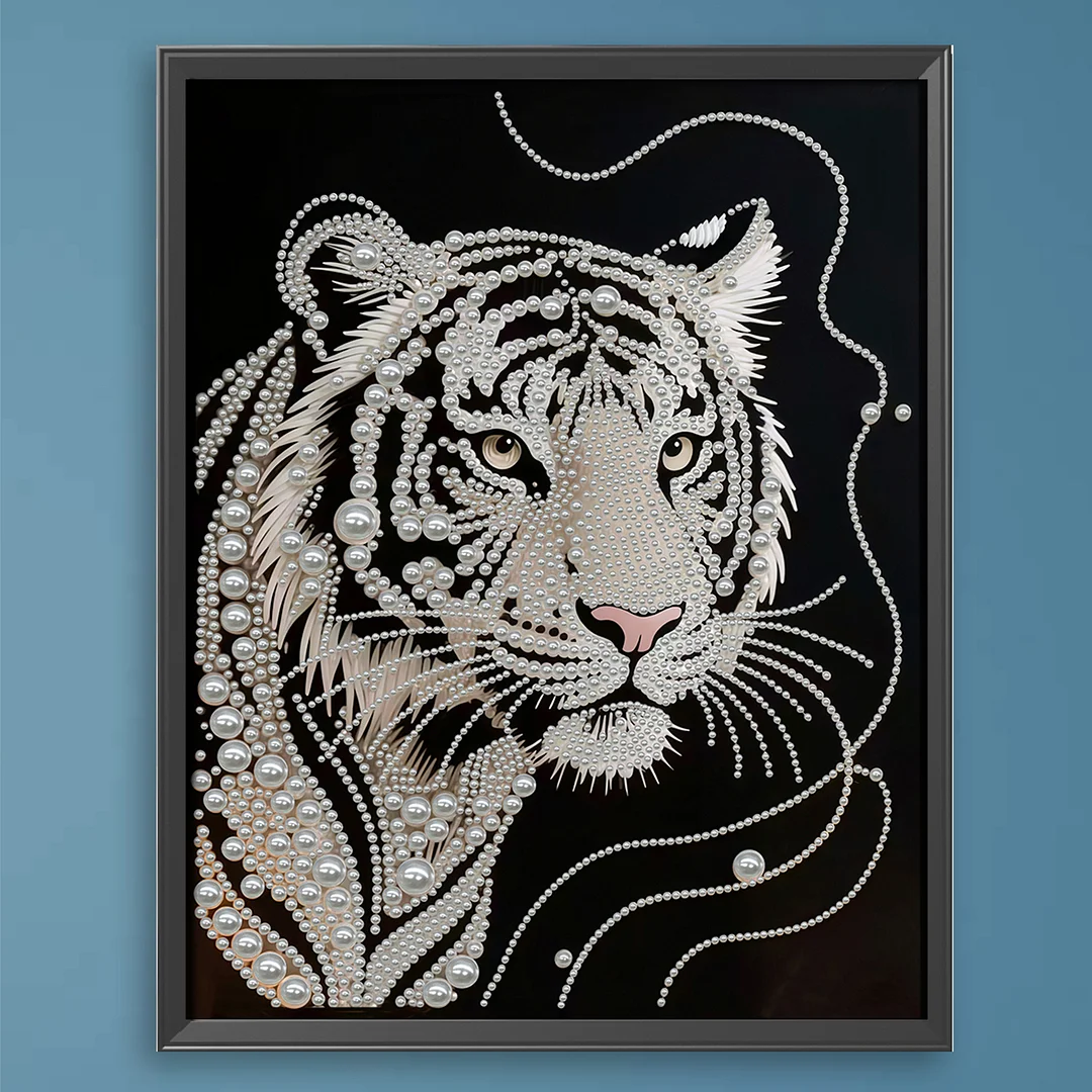 Tiger DIY Pearl Painting Art Kits Without Frame 30x40cm for Adults Home Decor